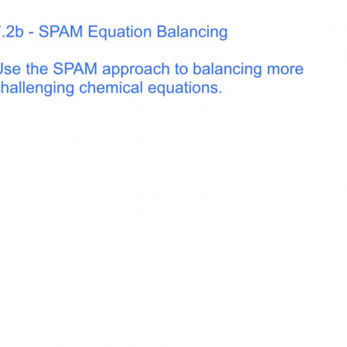 Chem 7.2b-spam balancing