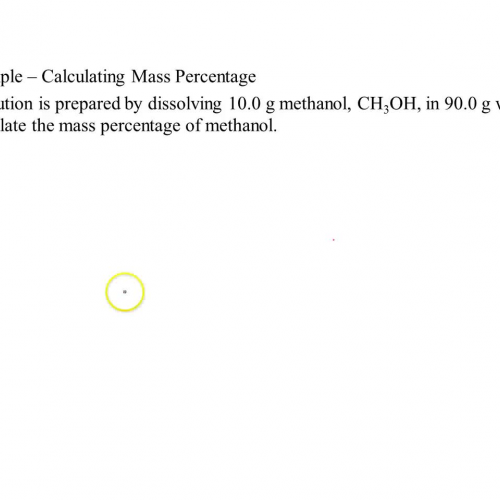 example - calculating mass %