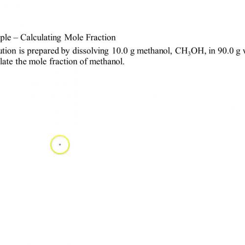 example - calculating mole fraction