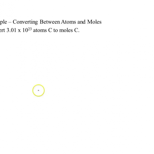 example - converting between atoms and moles