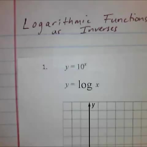Logarithmic Functions as Inverses