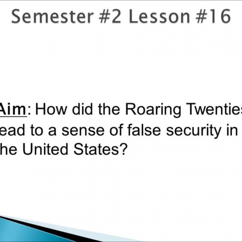 Semester #2 Lesson #16