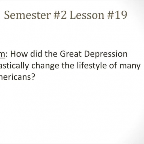 Semester #2 Lesson #19
