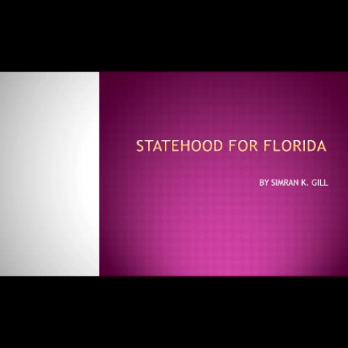 STATEHOOD FOR FLORIDA 2