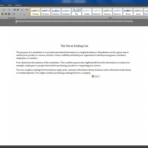 Indenting Paragraphs