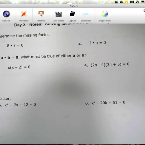 PAP 5-3 Day 3 Solving by factoring