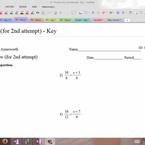 Ch 7 Review - (2nd Attempt) - Video