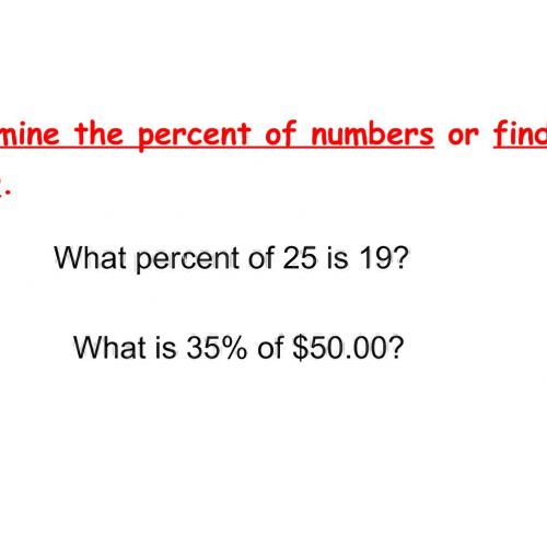 8-2 Percent of Numbers