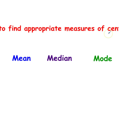 4-3 Measures of Central Tendency