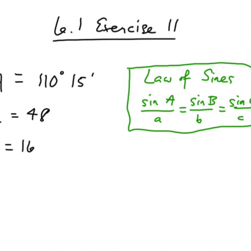 6-1 Exercise 11 Video