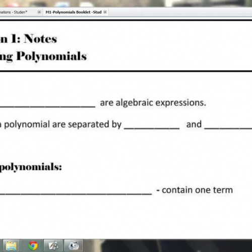 Lesson 1-;Naming Polynomials