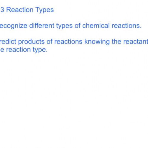 chem 7.3 reaction types