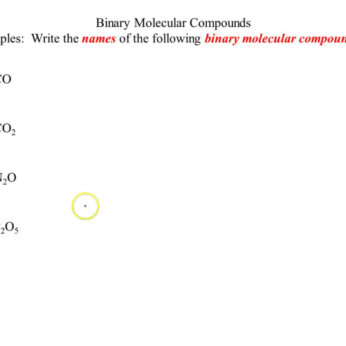 examples - naming binary molecular compounds