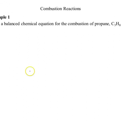 ex 1 - writing balanced combustion rxn - prop