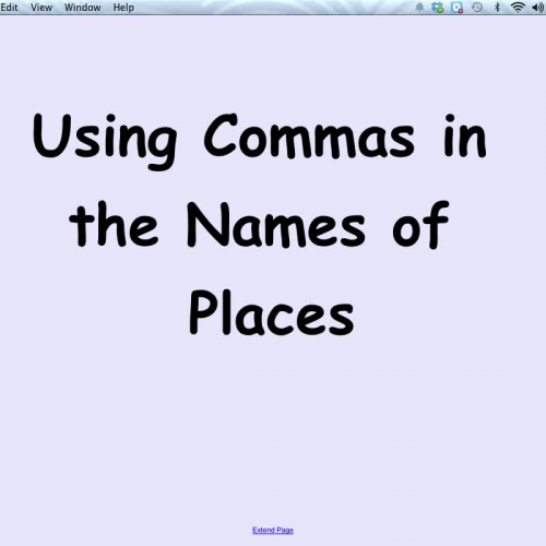 Using Commas in Places