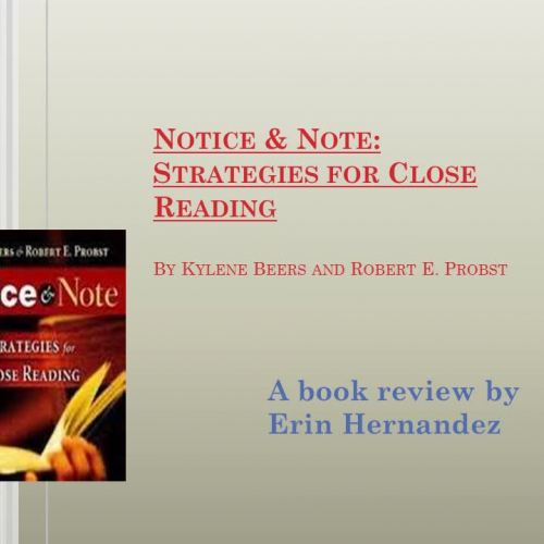 Book Review: Notice and Note: Strategies for 