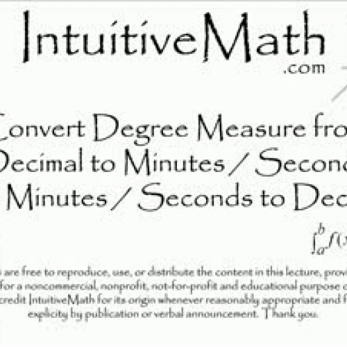 Trigonometry - Convert Decimals to Minutes an