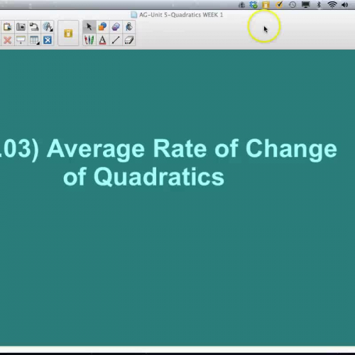 AG-5.03 Average Rate of Change of Quadratics