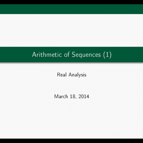 Arithmetic of Sequences 1