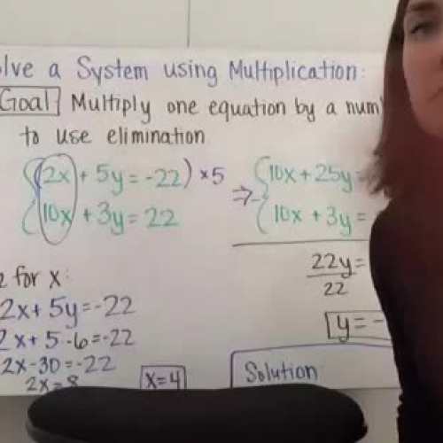 Solving a System with Multiplication and Elim