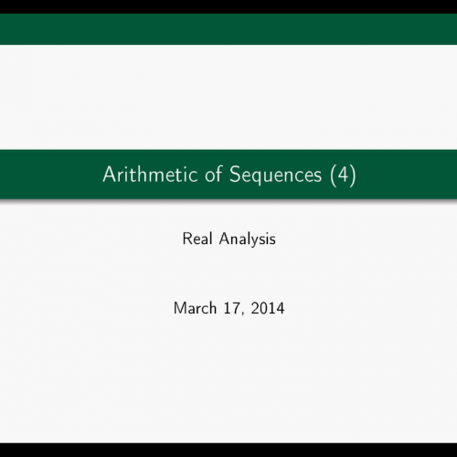 Arithmetic of Sequences 4