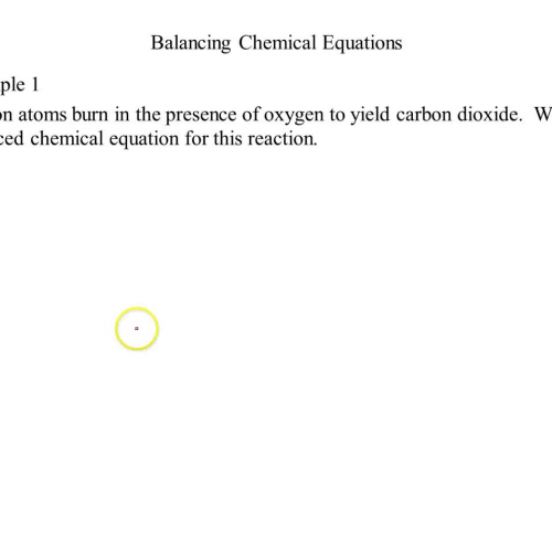 ex 1 - writing balanced chem equations