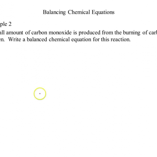 ex 2 - writing balanced chem equations