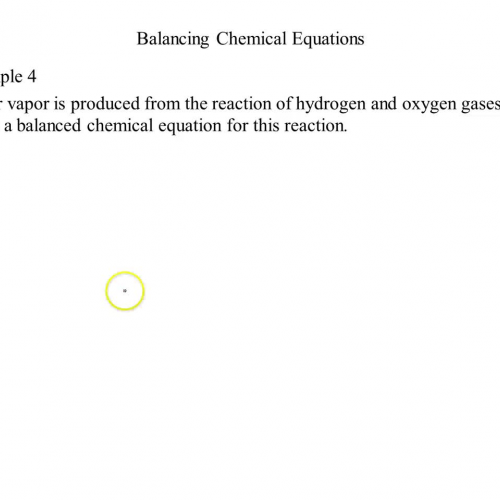 ex 4 - writing balancec chem equations