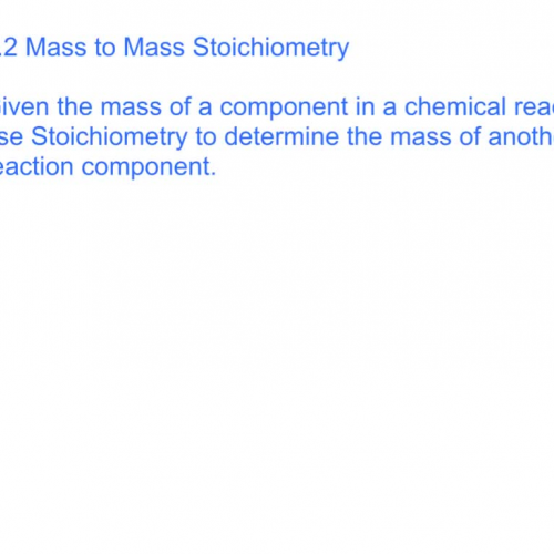 chem 8.2 mass to mass stoichiometry