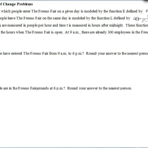 AP Calculus Notes Real World Rate of Change P