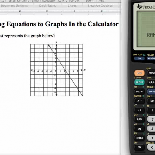 Representing Equations and Graphs