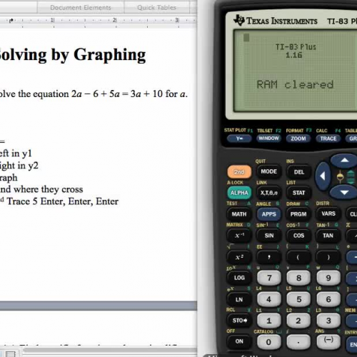 Solving by Graphing