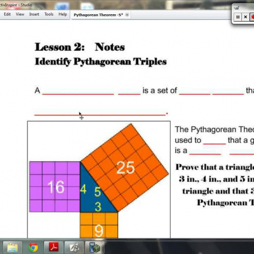 Lesson 2 - Identify Pythagorean Triples