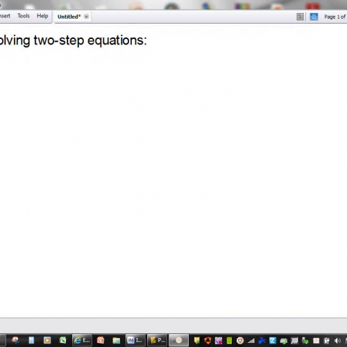 Solving two-step equations