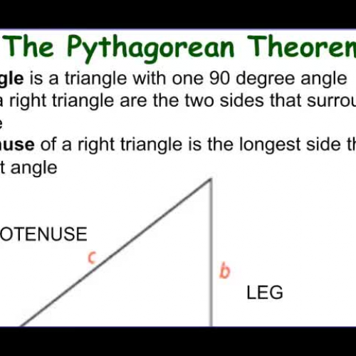 10-1 Example 1 The Pythagorean Theorem