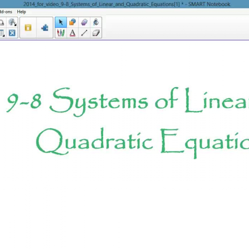 Systems of Linear and Quadratic Equations