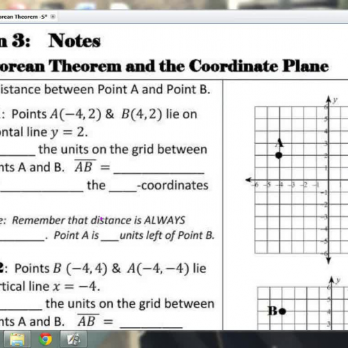 Lesson 3 - Pythagorean Theorem and the Coordi