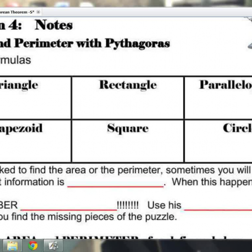 Lesson 4 - Area and Perimeter with Pythagoras