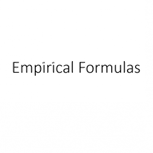Empirical Formulae