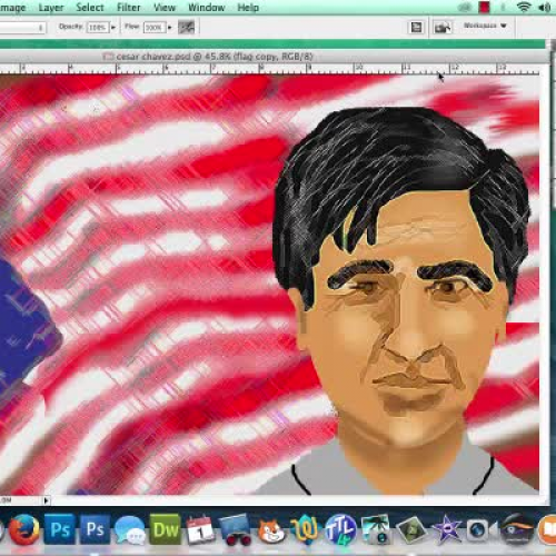 Cesar Chavez Photoshop Portrait Part 6