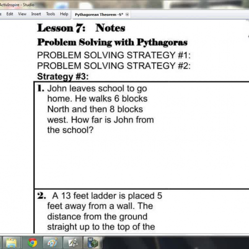 Lesson 7 - Problem Solving with Pythagoras