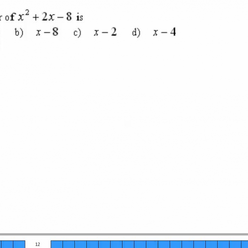 Factoring quadratic equations HSPE, SAT, ACT