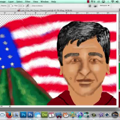 Cesar Chavez Photoshop Portrait Pt. 8