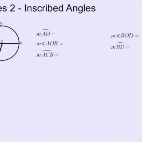 Circles 2 - Inscribed Angles