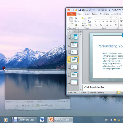 Sounds, Projector, Text Size, Resolution