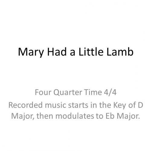 Mary Had a Little Lamb w music ver 2