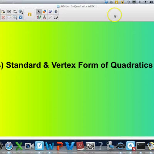 AG-5.04 Standard &amp; Vertex Form of Quadrat