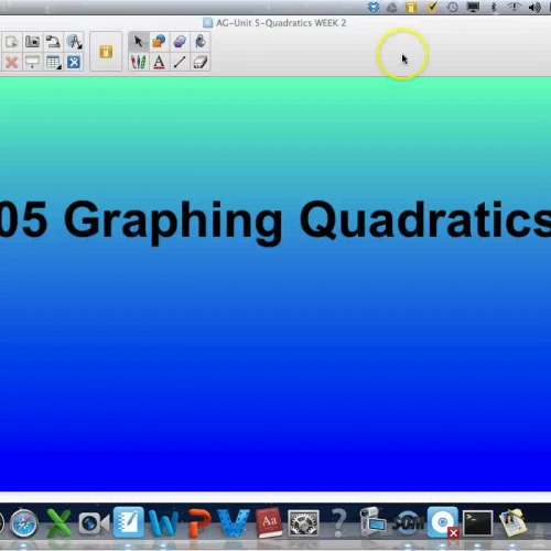 AG-5.05 Graphing Quadratics