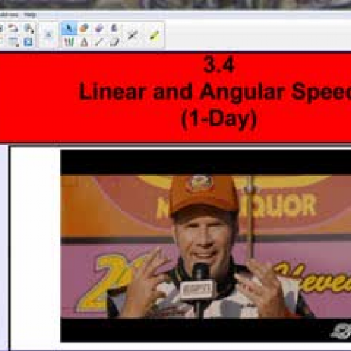 Trig 3.4 Intro to Linear and Angular Speed