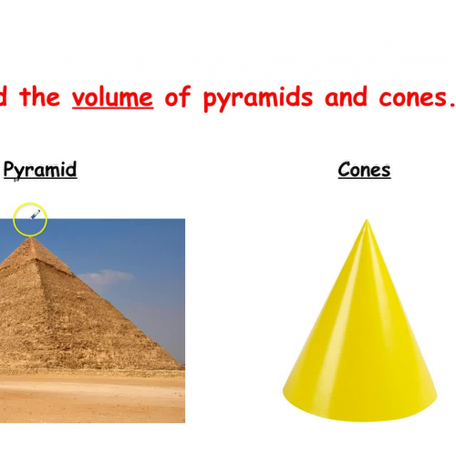 6-7 Volume of Pyramids and Cones